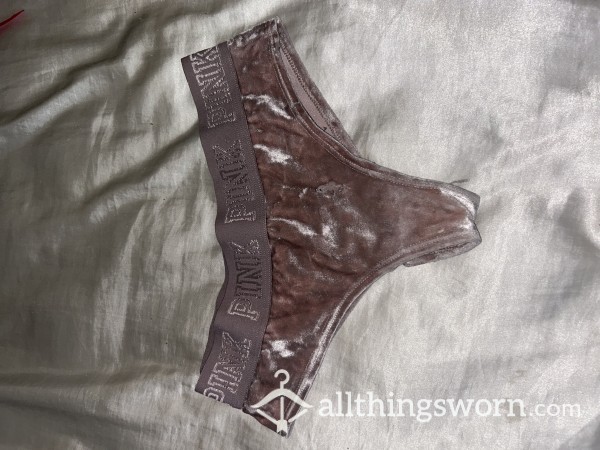 Well Worn Pink Velvet Panties