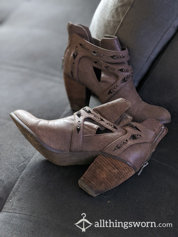 Well Worn S**y Brown Booties