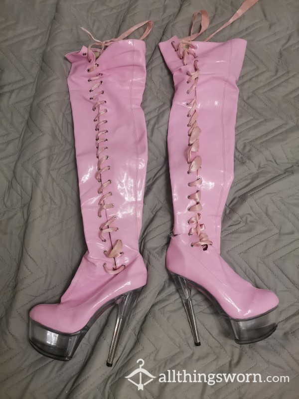 Well Worn Sl*tty Thigh High Boots