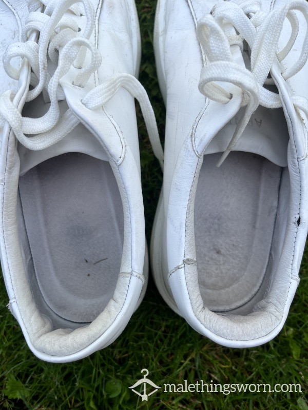 Well-worn Smelly Old Arne White Trainers 👟 🔥🥵