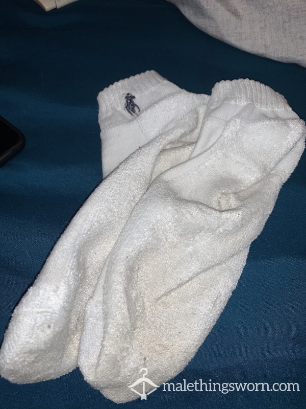 Well-worn White Polo Crew Socks