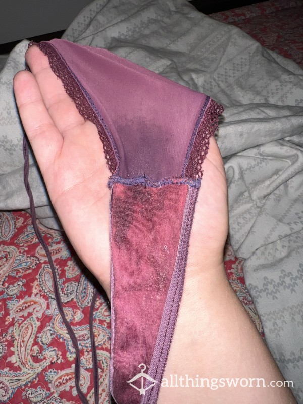 WET Creamy Gstring! Worn Exercising