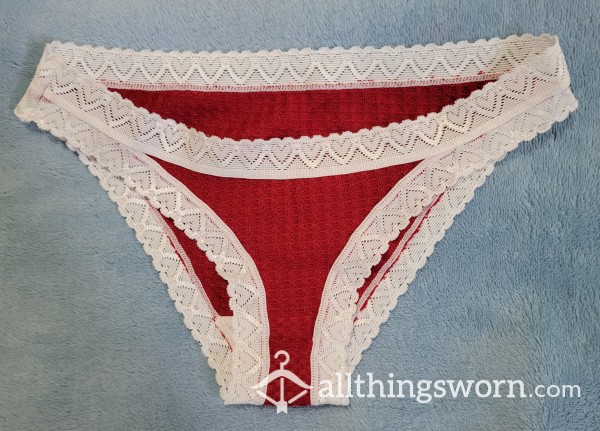 Wet & Red Sweet Panties