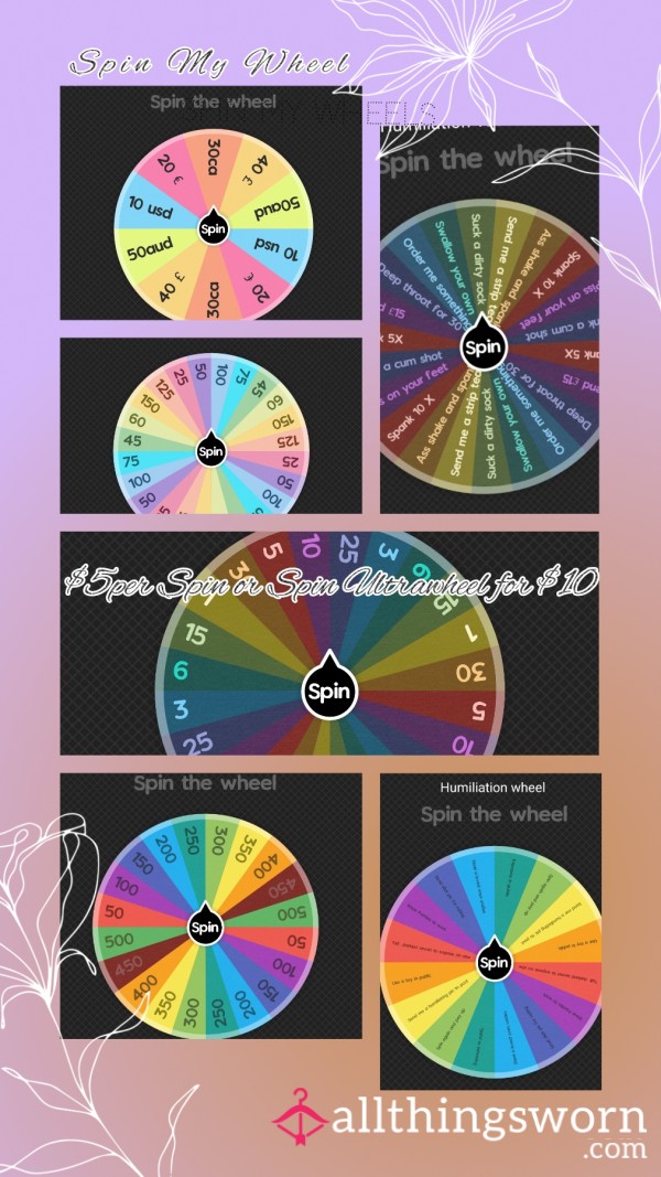 Wheel Spins Gift Wheel Currency Wheel Drain Wheels Budget And High End And Humiliation Tasks