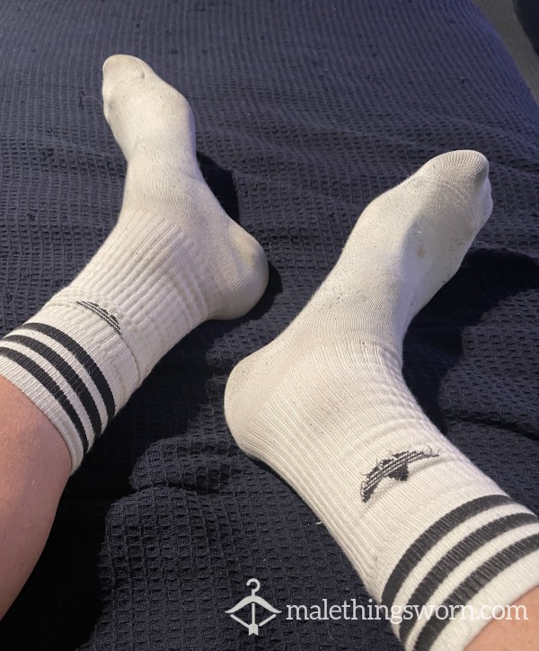 White Adidas Socks