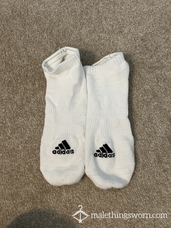 White Adidas Trainer Socks