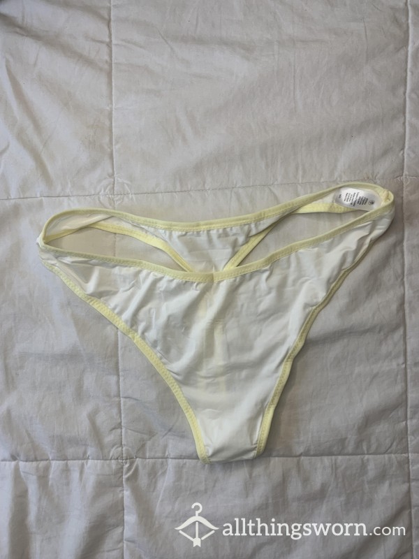 White And Yellow Thong