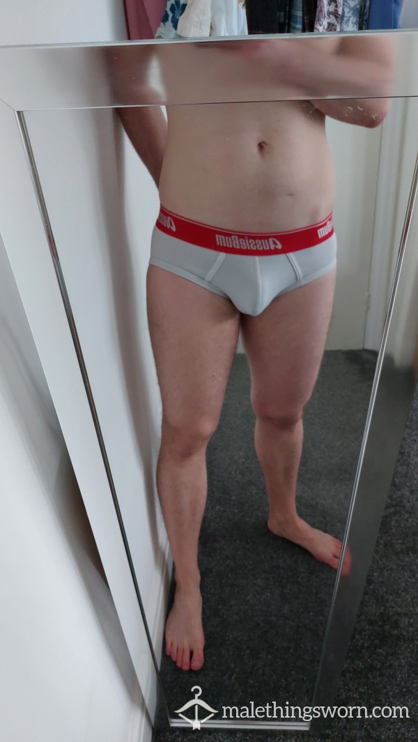 White Aussieb*m Briefs