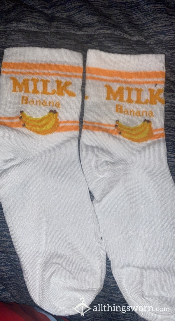 White Banana Milk Socks