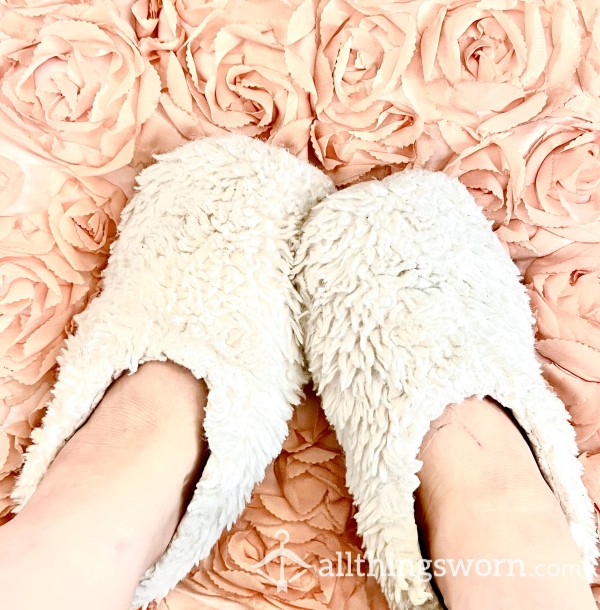 White Bunny Slippers