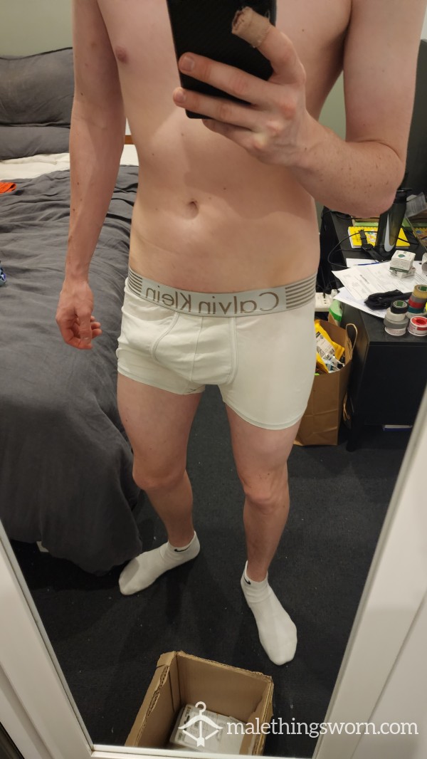 White Calvin Klein Boxers