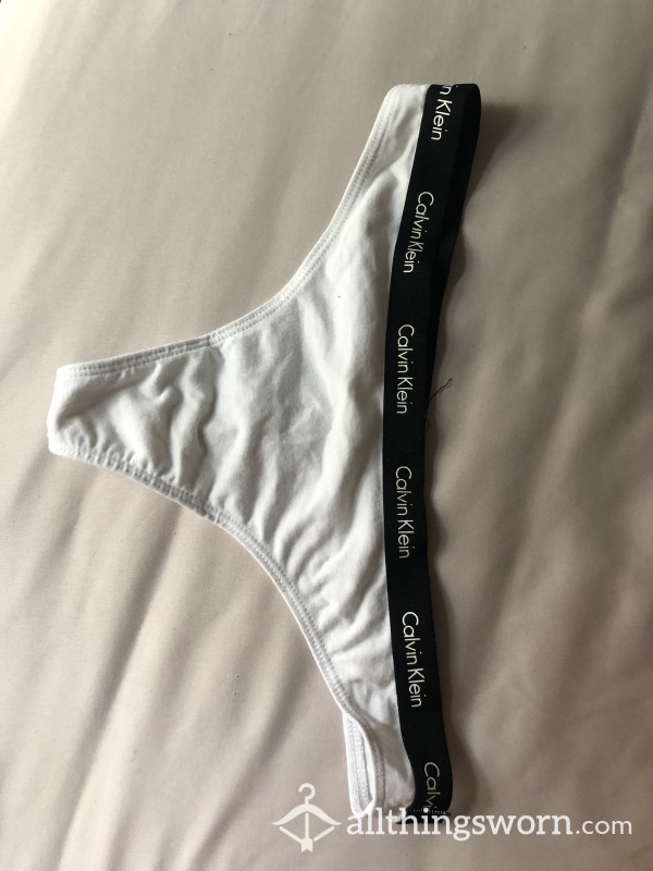 White Calvin Klein Thong