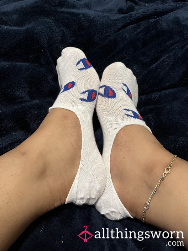 White Champion No Show Ankle Socks