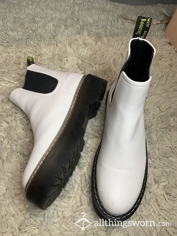 White Chelsea Boots