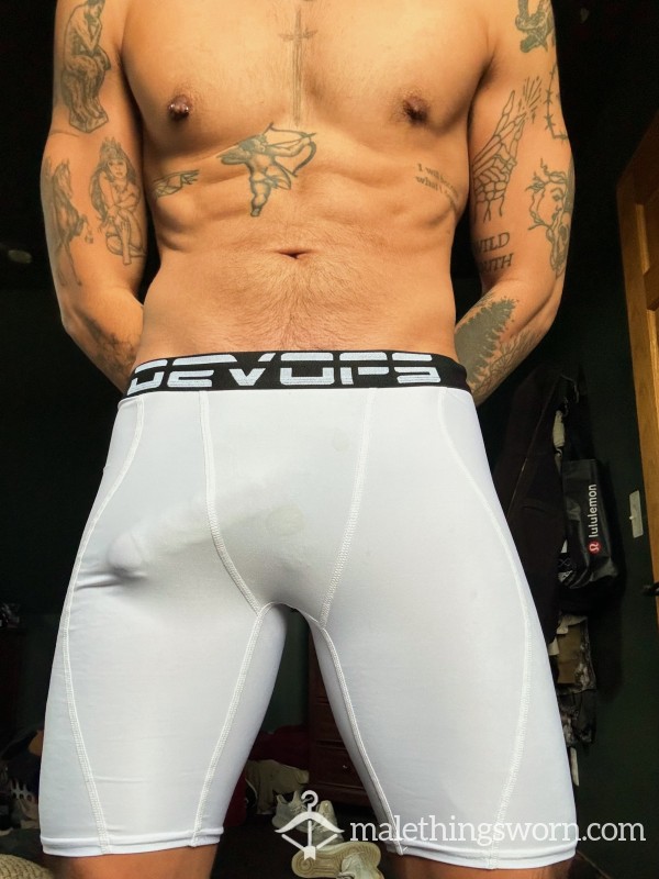 White Compression Shorts