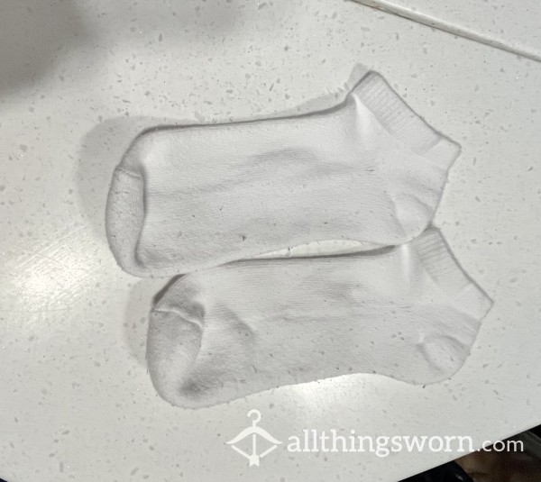 White Cotton Ankle Socks