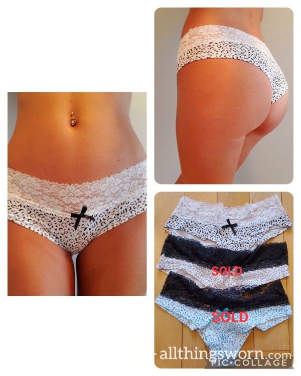 White Cotton Leopard Panties