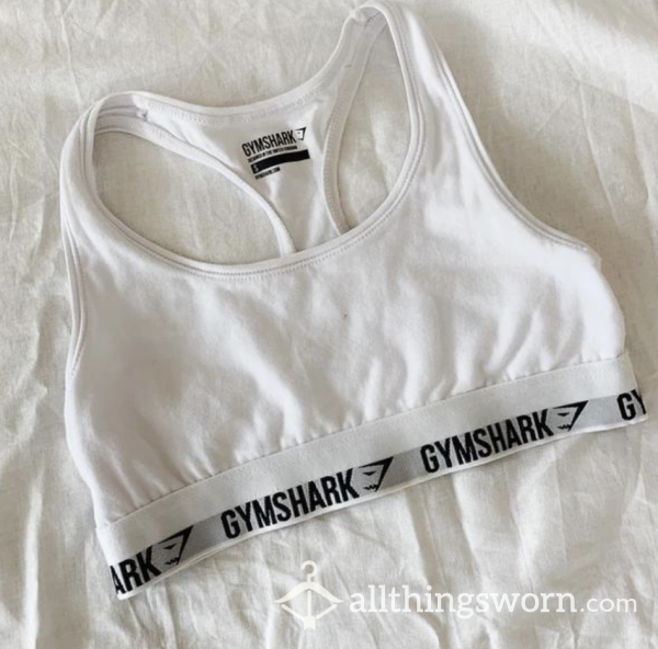 White Cotton Sport Bra