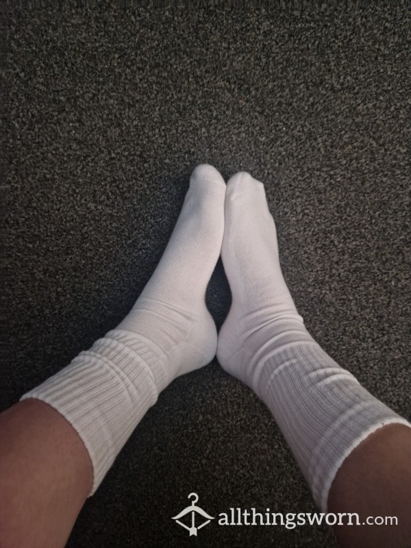 White Crew Sock