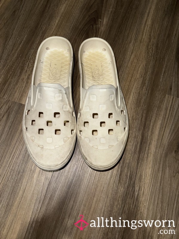 White Croc Style Vans