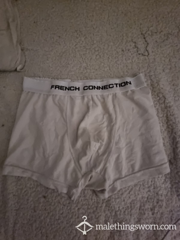 White C*m Rag Boxers