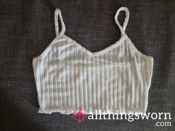 White Fluffy CropTop