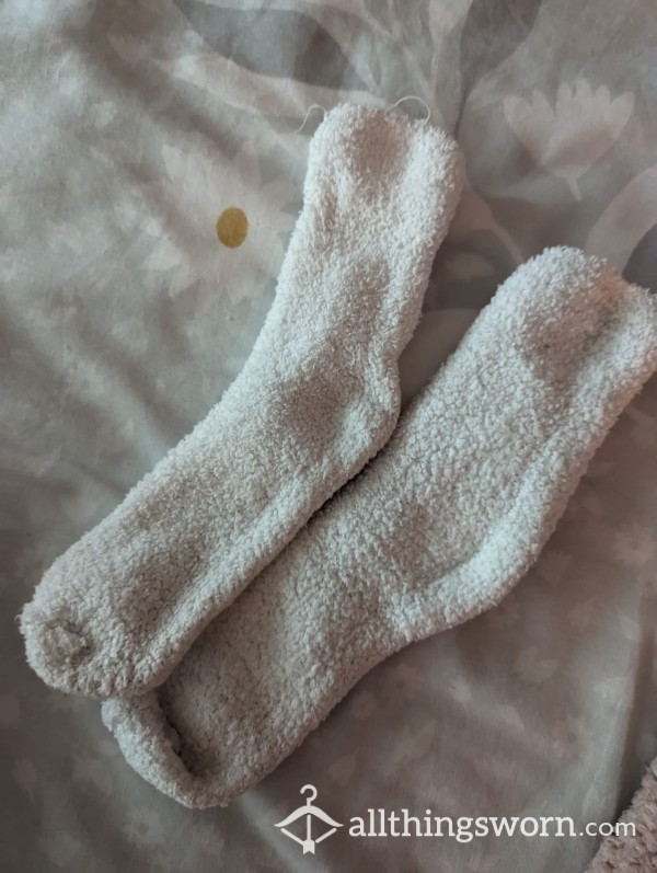 White Fluffy Socks