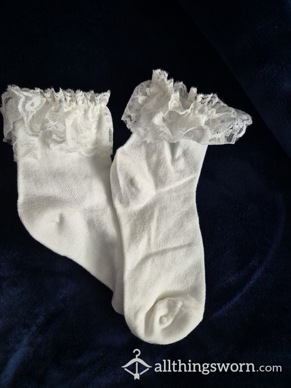 White Frilly Socks