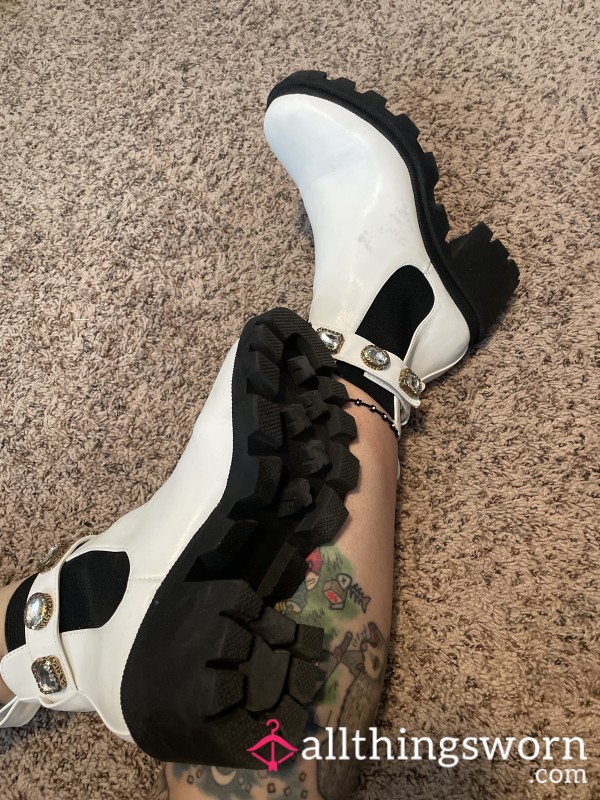 White Gem Boots