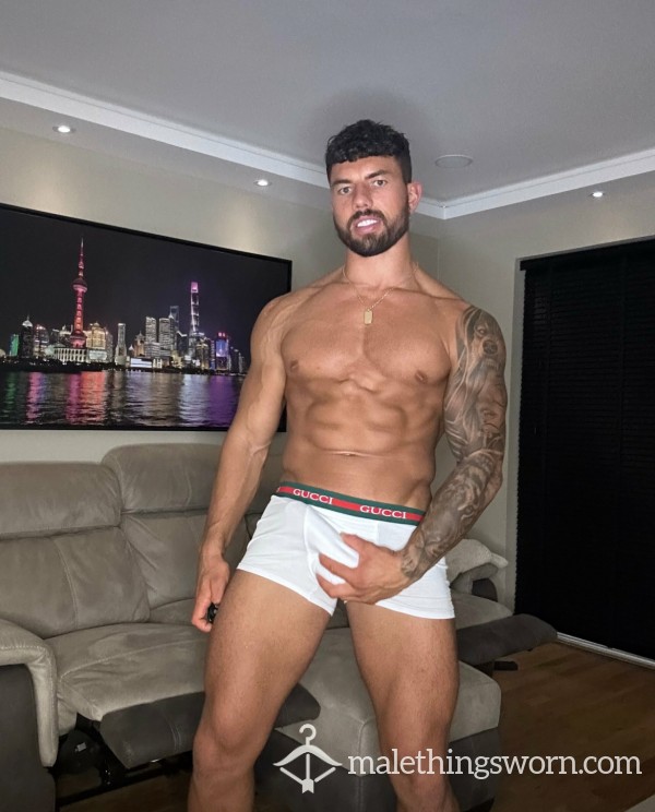 White Gucci Boxer Shorts