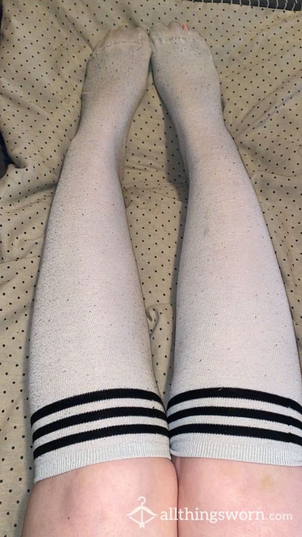 White Knee High Socks