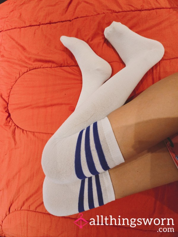 White Knee-Stream Socks