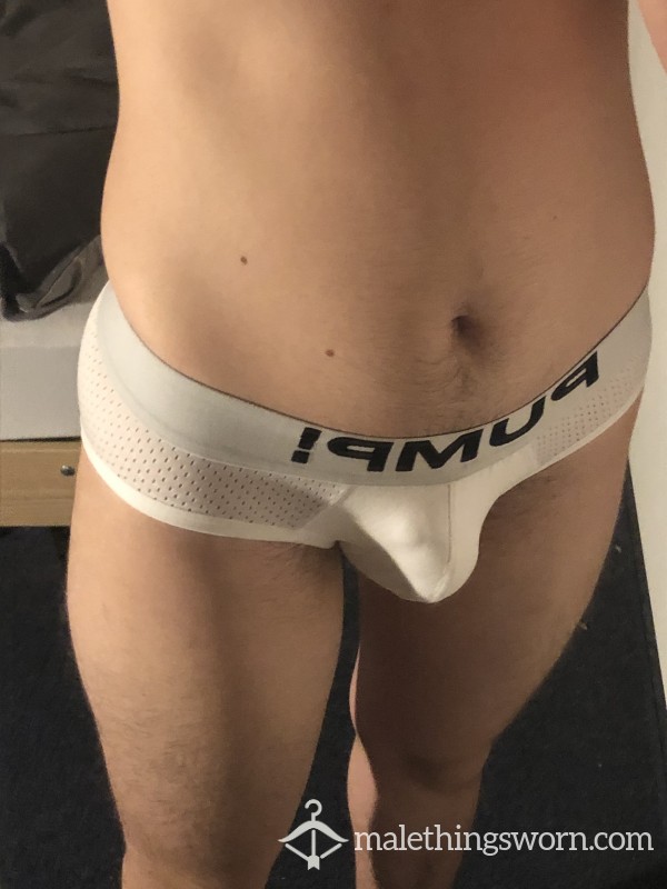 White Men's PUMP! Briefs