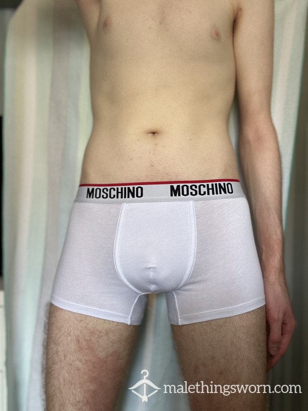 White Moschino Boxers (Small)