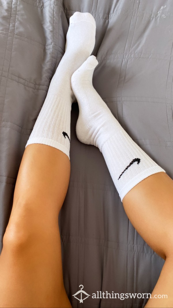 White Nike Socks