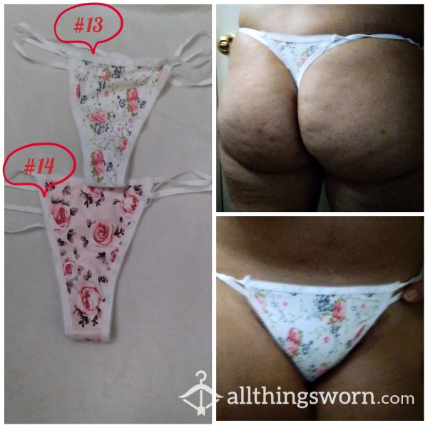 White Or Flor*l Thong(2 For $35)