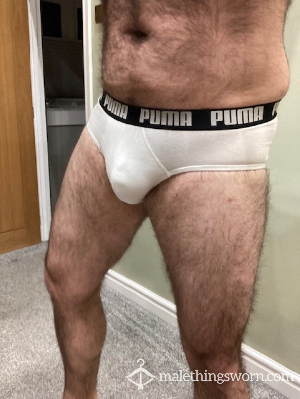 White Puma Briefs - Sold