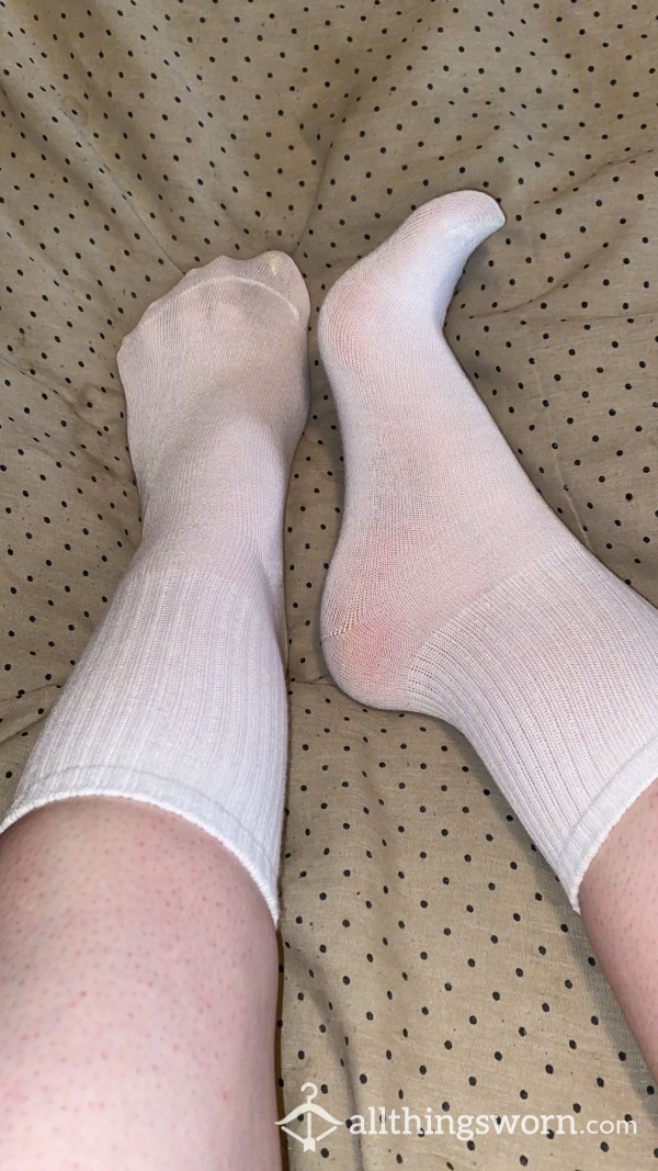 White Short Crew Socks