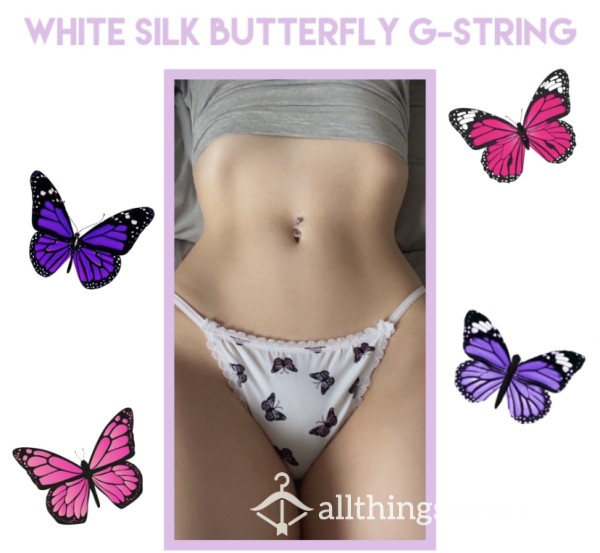 White Silk Bu*terfly G-string🦋