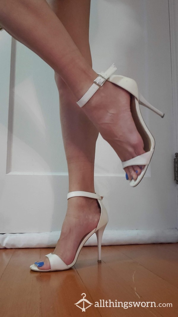 White Strap Heels