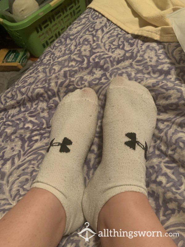 White Under Armor Work Socks