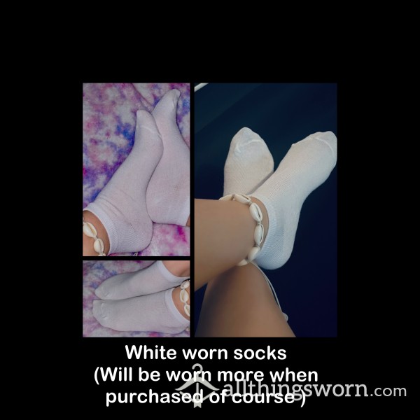 White Worn Socks