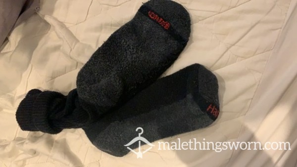 Work Socks, Hanes, Black UK Seller.