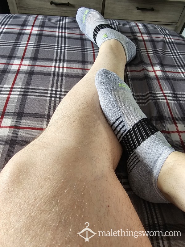 Worn Adidas Black/Gray/Mesh Socks