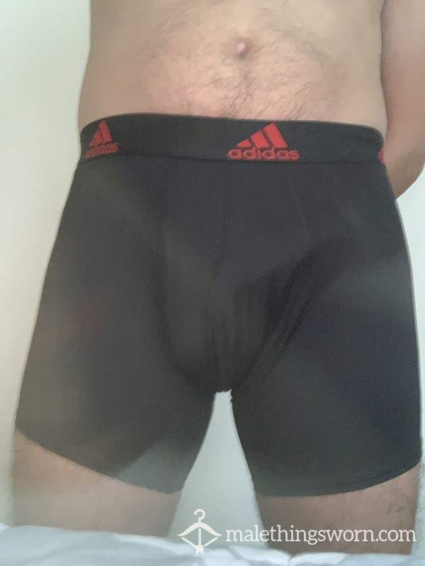 Worn Black Adidas Compression Underwear