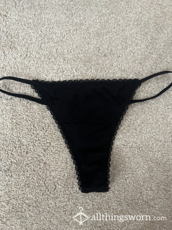 Worn Black G-String