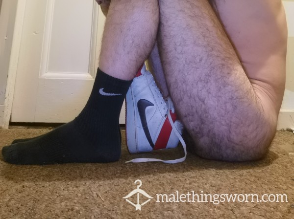 SOLD Worn Black Nike Sports Socks