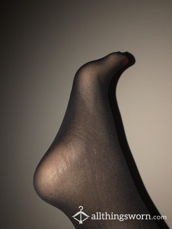 Worn Black Pantyhose