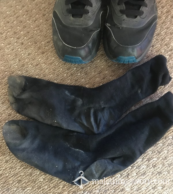 Worn Black Socks