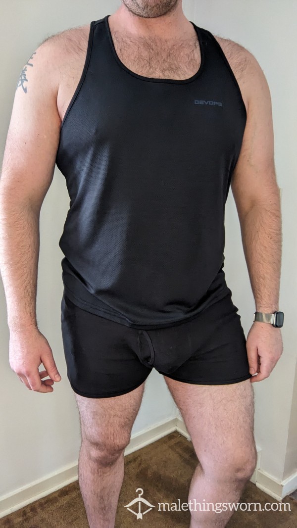 Worn Black XL Boxer Briefs! Worked Out In!